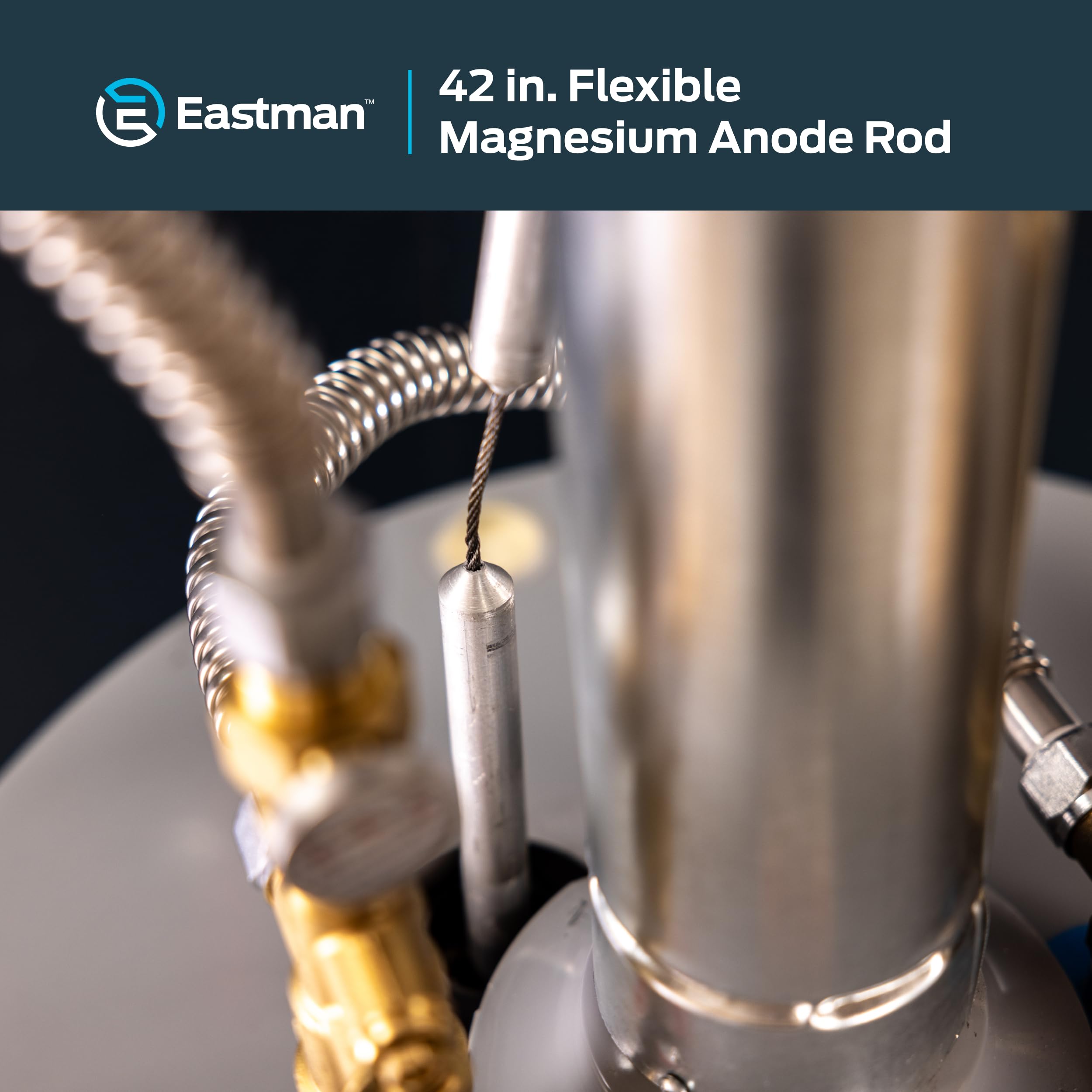 Eastman 42 Inch Flexible Magnesium Anode Rod, 3 Inch Nipple